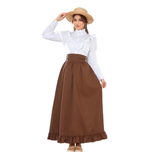 UniqKaliber Renaissance-Kleid für Damen, viktorianisches Kleid, Anzug, langärmelig, Vintage-Stil, 18. Jahrhundert, klassisches Kostüm UniqKaliber Renaissance-Kleid für Damen, viktorianisches Kleid, Anzug, langärmelig, Vintage-Stil, 18. Jahrhundert, klassisches Kostüm von UniqKaliber