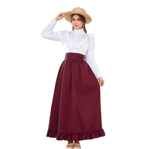 UniqKaliber Renaissance-Kleid für Damen, viktorianisches Kleid, Anzug, langärmelig, Vintage-Stil, 18. Jahrhundert, klassisches Kostüm UniqKaliber Renaissance-Kleid für Damen, viktorianisches Kleid, Anzug, langärmelig, Vintage-Stil, 18. Jahrhundert, klassisches Kostüm von UniqKaliber