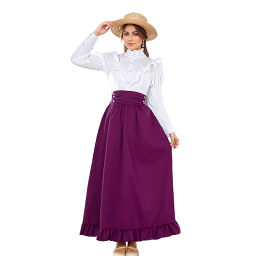 UniqKaliber Renaissance-Kleid für Damen, viktorianisches Kleid, Anzug, langärmelig, Vintage-Stil, 18. Jahrhundert, klassisches Kostüm UniqKaliber Renaissance-Kleid für Damen, viktorianisches Kleid, Anzug, langärmelig, Vintage-Stil, 18. Jahrhundert, klassisches Kostüm von UniqKaliber