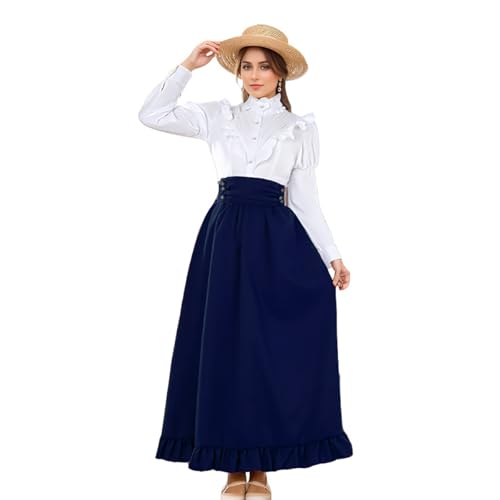 UniqKaliber Renaissance-Kleid für Damen, viktorianisches Kleid, Anzug, langärmelig, Vintage-Stil, 18. Jahrhundert, klassisches Kostüm UniqKaliber Renaissance-Kleid für Damen, viktorianisches Kleid, Anzug, langärmelig, Vintage-Stil, 18. Jahrhundert, klassisches Kostüm von UniqKaliber