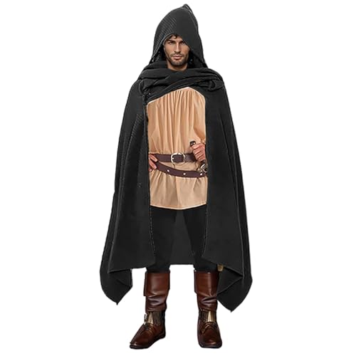 UniqKaliber Renaissance-Umhang für Männer und Frauen, vielseitiger Cosplay-Kapuzenmantel, mittelalterlicher apokalyptischer Umhang, Urlaubs-Outfit UniqKaliber Renaissance-Umhang für Männer und Frauen, vielseitiger Cosplay-Kapuzenmantel, mittelalterlicher apokalyptischer Umhang, Urlaubs-Outfit von UniqKaliber