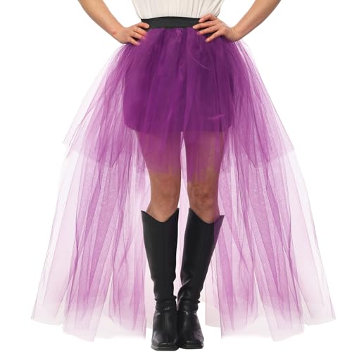 UniqKaliber Tüllrock für Damen, Tüllrock, bunt, Tutu, Ballett, Tanz, Puffrock für Hochzeit, Party, violett, XL-3XL UniqKaliber Tüllrock für Damen, Tüllrock, bunt, Tutu, Ballett, Tanz, Puffrock für Hochzeit, Party, violett, XL-3XL von UniqKaliber