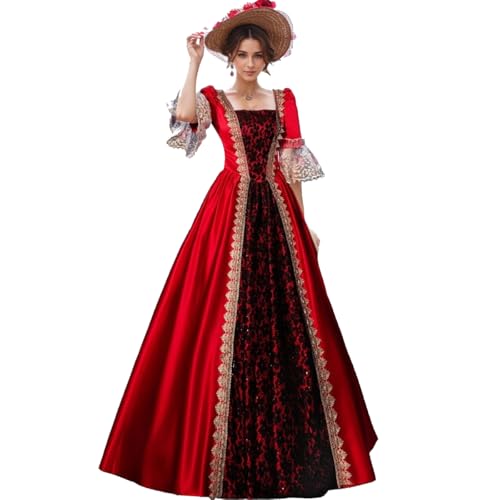 UniqKaliber Viktorianische Kleider für Damen, Mittelalterliches Renaissance-Kleid, Übergröße, Party, Ballkleid, Halloween-Kostüme UniqKaliber Viktorianische Kleider für Damen, Mittelalterliches Renaissance-Kleid, Übergröße, Party, Ballkleid, Halloween-Kostüme von UniqKaliber
