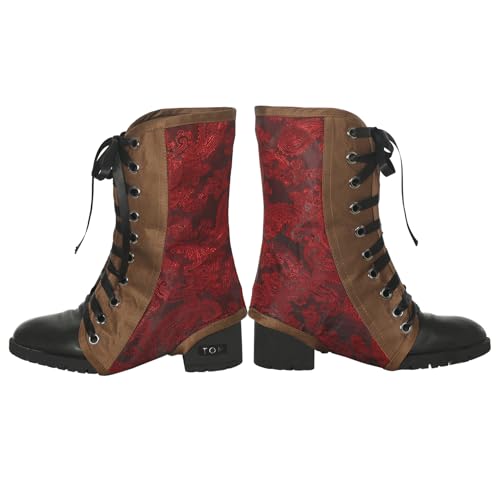 UniqKaliber Viktorianische Steampunk-Schnürschuhe verwandeln Schuhe in Stiefeletten, Renaissance-Gamaschen, Kostüm-Zubehör von UniqKaliber
