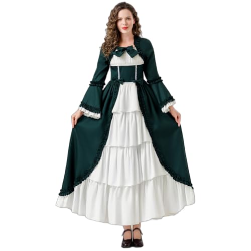 UniqKaliber Viktorianisches Rokoko-Kleid für Damen, 18. Jahrhundert, Teeparty, Gothic-Ballkleid, Kostüm von UniqKaliber