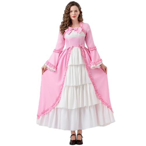 UniqKaliber Viktorianisches Rokoko-Kleid für Damen, 18. Jahrhundert, Teeparty, Gothic-Ballkleid, Kostüm von UniqKaliber