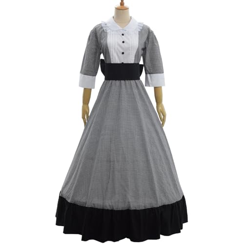 UniqKaliber Viktorianisches Vintage-Ballkleid für Damen, Dreiviertelärmel, Cosplay-Kostüm für Nachstellungen und Partys UniqKaliber Viktorianisches Vintage-Ballkleid für Damen, Dreiviertelärmel, Cosplay-Kostüm für Nachstellungen und Partys von UniqKaliber