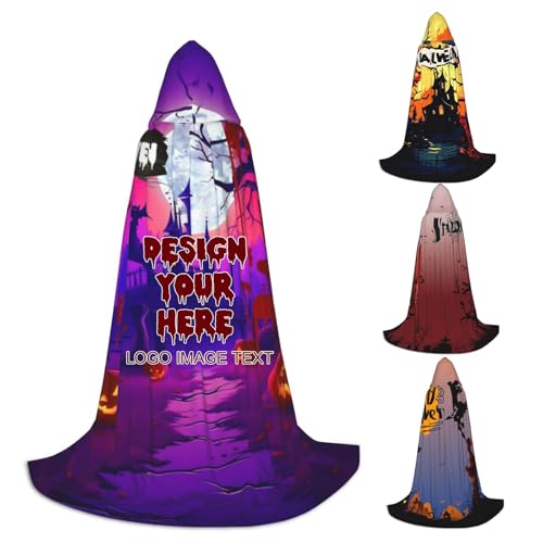 Uniqora Personalisierter Halloween-Kapuzenumhang, individueller Cosplay-Vampir-Umhang, geeignet für Halloween-Themen-Rollenspiele, personalisieren Sie Ihr Bild, Text, Name, Logo. Uniqora Personalisierter Halloween-Kapuzenumhang, individueller Cosplay-Vampir-Umhang, geeignet für Halloween-Themen-Rollenspiele, personalisieren Sie Ihr Bild, Text, Name, Logo. von Uniqora