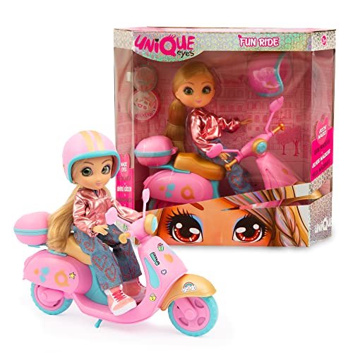 UNIQUE EYES, Puppe 25 cm – Amy, mit Blick auf die Augen, mit Roller, Spielzeug für Kinder ab 3 Jahren, MYM112 von Giochi Preziosi