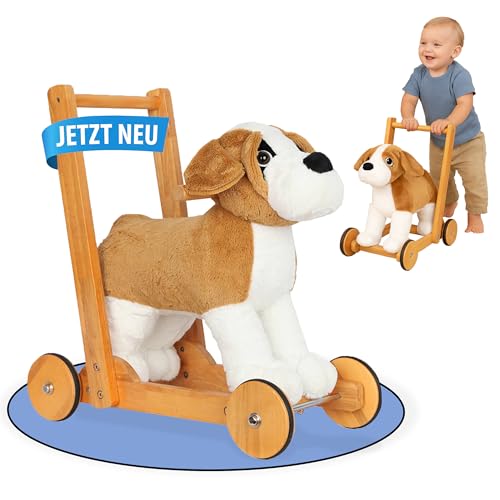 Unique Nature Gehhilfe-Hund „Berny“ – Lauflernwagen Baby Holz mit Hundebellen, Plüschbezug, leisen Rädern | Motorikspielzeug ab 1 Jahr, Lernspielzeug & Baby Spielzeug Unique Nature Gehhilfe-Hund „Berny“ – Lauflernwagen Baby Holz mit Hundebellen, Plüschbezug, leisen Rädern | Motorikspielzeug ab 1 Jahr, Lernspielzeug & Baby Spielzeug von Unique Nature