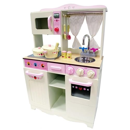 Unique Nature Kinderküche Holz Hania 97x60x30 cm – kleine Spielküche ab 3 Jahren, stabile Mini-Holzküche rosa/weiß mit Herd, Spüle, Ofen, Mikrowelle & Zubehör Unique Nature Kinderküche Holz Hania 97x60x30 cm – kleine Spielküche ab 3 Jahren, stabile Mini-Holzküche rosa/weiß mit Herd, Spüle, Ofen, Mikrowelle & Zubehör von Unique Nature