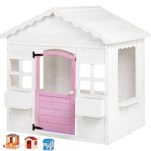 Unique Nature Spielhaus aus Tannenholz – 4 Varianten – inkl. Zubehör – für Kinder ab 3 Jahren – massives Holz – Montessori-inspiriert – Gartenhaus, Spielhütte, Kinderspielplatz Unique Nature Spielhaus aus Tannenholz – 4 Varianten – inkl. Zubehör – für Kinder ab 3 Jahren – massives Holz – Montessori-inspiriert – Gartenhaus, Spielhütte, Kinderspielplatz von Unique Nature
