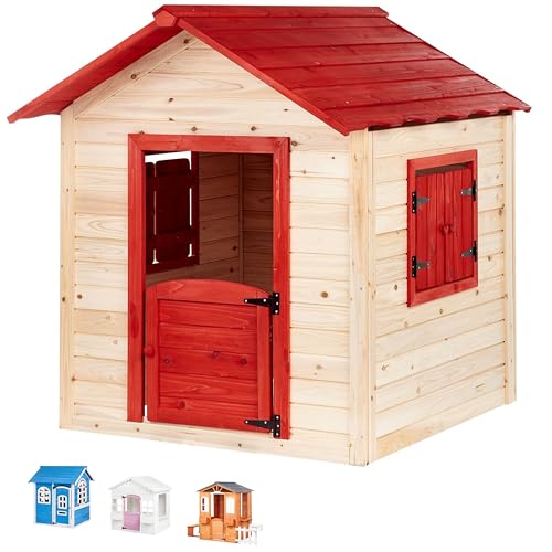 Unique Nature Spielhaus aus Tannenholz – 4 Varianten – inkl. Zubehör – für Kinder ab 3 Jahren – massives Holz – Montessori-inspiriert – Gartenhaus, Spielhütte, Kinderspielplatz Unique Nature Spielhaus aus Tannenholz – 4 Varianten – inkl. Zubehör – für Kinder ab 3 Jahren – massives Holz – Montessori-inspiriert – Gartenhaus, Spielhütte, Kinderspielplatz von Unique Nature