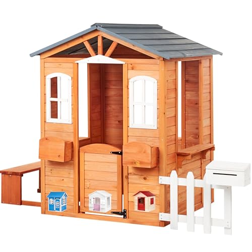 Unique Nature Spielhaus aus Tannenholz – 4 Varianten – inkl. Zubehör – für Kinder ab 3 Jahren – massives Holz – Montessori-inspiriert – Gartenhaus, Spielhütte, Kinderspielplatz Unique Nature Spielhaus aus Tannenholz – 4 Varianten – inkl. Zubehör – für Kinder ab 3 Jahren – massives Holz – Montessori-inspiriert – Gartenhaus, Spielhütte, Kinderspielplatz von Unique Nature
