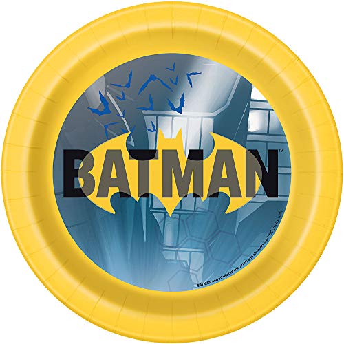 Pappteller - 18 cm - Batman-Party - Packung mit 8 Stück von Unique