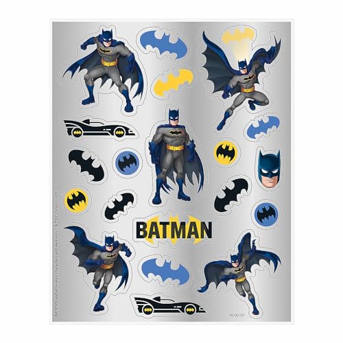 Partygeschenke - Batman-Aufkleberbögen - 4er-Pack von Unique