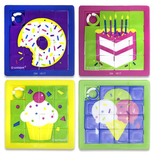 Partygeschenke - Süßigkeiten-Schiebepuzzle- 10er-Pack von Unique