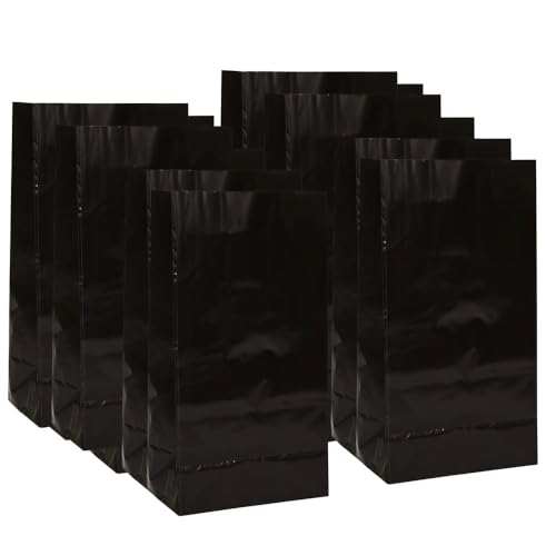 Partytaschen aus Papier - Schwarz - 12er-Pack Partytaschen aus Papier - Schwarz - 12er-Pack von Unique Party