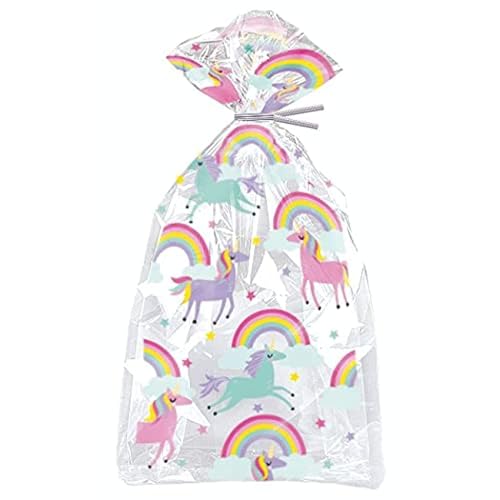 Unicorns and Rainbows Cellophanbeutel von Unique Party