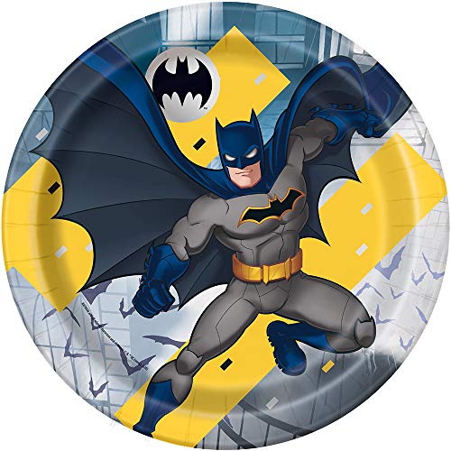 Pappteller - 23 cm - Batman-Party - Packung mit 8 Stück von Unique