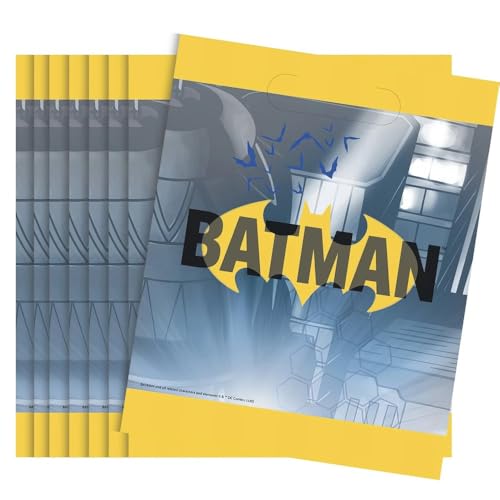Partytaschen - Batman-Party - 8er-Pack, 9" x 7.25" von Unique