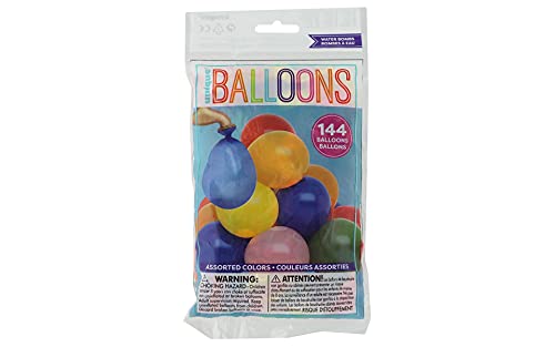 Verschiedene Latex-Wasserluftballons - 144er-Packung von Unique Party