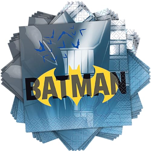 Papierservietten - 13 cm - Batman Party - Set mit 16 Stück Papierservietten - 13 cm - Batman Party - Set mit 16 Stück von Unique