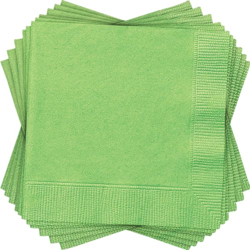 Papierservietten - 13 cm - Lindgrün - Packung mit 20 Stück von Unique