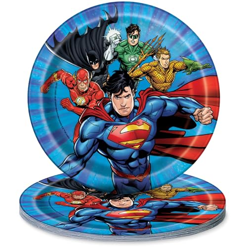 Pappteller - 18 cm - Justice League Party - Packung mit 8 Stück Pappteller - 18 cm - Justice League Party - Packung mit 8 Stück von Unique Party
