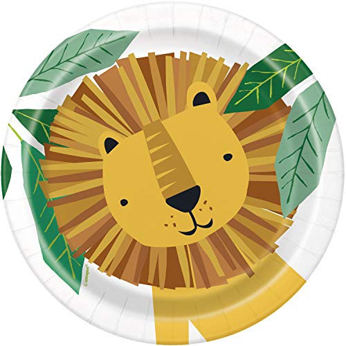 Pappteller - 18 cm - Tiersafari-Party - Packung mit 8 Stück Pappteller - 18 cm - Tiersafari-Party - Packung mit 8 Stück von Unique Party