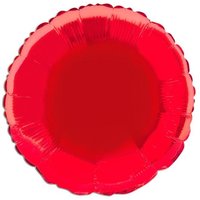 Roter Folienballon rund 35cm, 1 einfarbiger Heliumballon, beschriftbar Roter Folienballon rund 35cm, 1 einfarbiger Heliumballon, beschriftbar von Unique Party