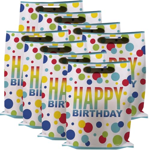 Unique 73093 Klassische und trendige Geschenktüten | Regenbogen-Punkte | 8 Stück, Nylon/a Unique 73093 Klassische und trendige Geschenktüten | Regenbogen-Punkte | 8 Stück, Nylon/a von Unique Party
