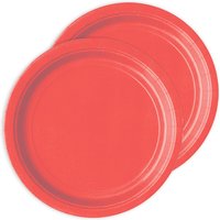 8 lachsfarbene Pappteller, 23cm Durchmesser von Unique