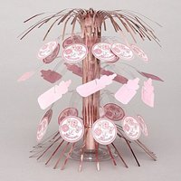Baby Shower Tischkaskade rosa 21cm, zur Geburt eines Mädchens von Unique