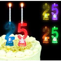 Blinkende Geburtstagszahl 25 für Silberhochzeit oder 25. Geburtstag von Unique