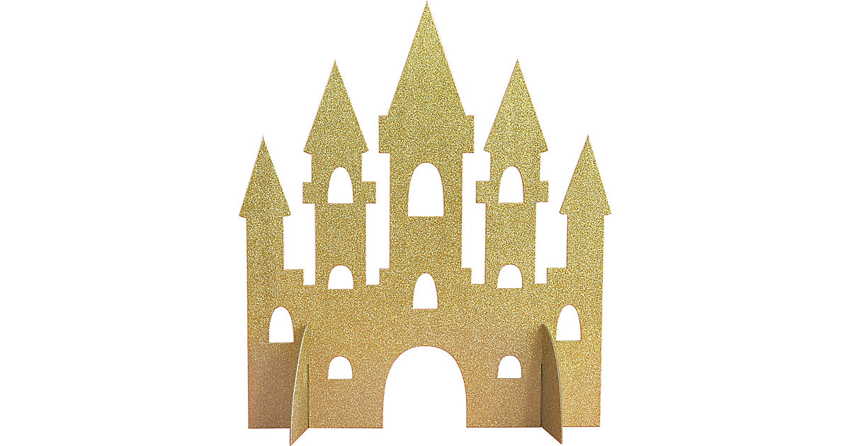 Deko-Aufsteller Märchenschloss, 35 cm gold von Unique