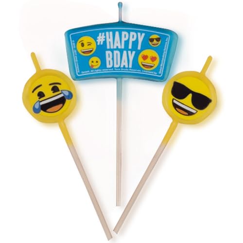Emoji-Kerzen zum Geburtstag, Party-Zubehör von Unique