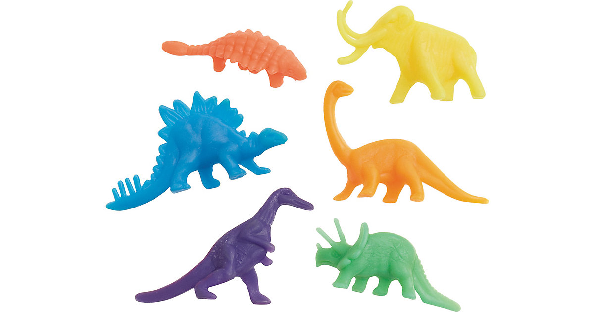 Dino-Figuren, 12 Stück im Säckchen bunt Modell 1 Dino-Figuren, 12 Stück im Säckchen bunt Modell 1 von Unique