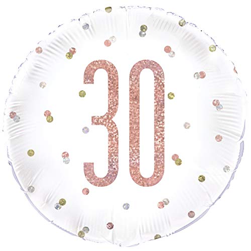 Folien-Geburtstags-Luftballon - 45 cm - 30. Geburtstag - Glitzer-Roségold-Geburtstag Folien-Geburtstags-Luftballon - 45 cm - 30. Geburtstag - Glitzer-Roségold-Geburtstag von Unique
