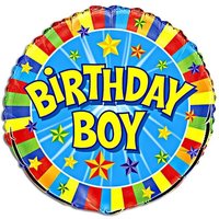 Folienballon Birthday Boy, 35 cm, Heliumballon zum Jungs-Geburtstag von Unique