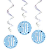 Hängespiralen zum 50. Geburtstag blau, 6-teilig Hängespiralen zum 50. Geburtstag blau, 6-teilig von Unique