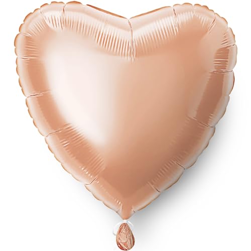 Herzförmiger Folien-Luftballon - 45 cm - Roségold Herzförmiger Folien-Luftballon - 45 cm - Roségold von Unique