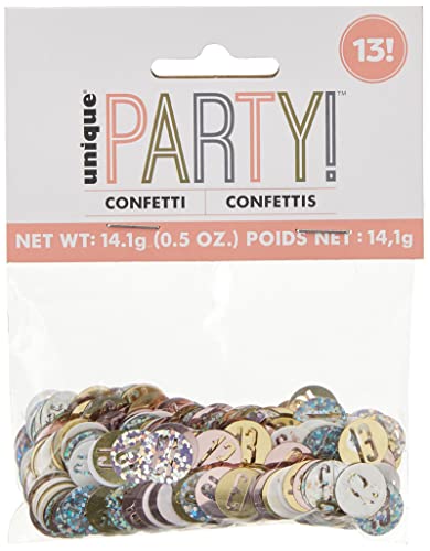 Konfetti zum 13. Geburtstag - 14 g - Glitzer-Roségold-Geburtstag Konfetti zum 13. Geburtstag - 14 g - Glitzer-Roségold-Geburtstag von Unique