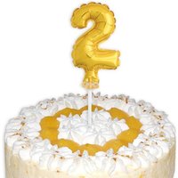 Mini-Ballon Tortendeko, Zahl "2" für die Torte zum 2. Kindergeburtstag von Unique