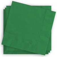 Papierservietten in Grün, 33x33cm, 2-lagige Servietten, einfarbig, 20 Stück von Unique