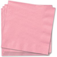 Papierservietten rosa 33cm, 20 Stück Partyservietten, zweilagig, einfarbig von Unique