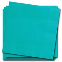 Papierservietten türkis 25cm, 20&nbsp;Stück Partyservietten, zweilagig von Unique