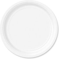 Pappteller weiß einfarbig, universell einsetzbare Partyteller 18 cm, 8 Stück von Unique