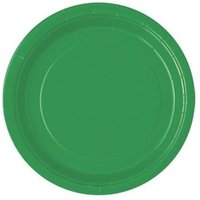 Partyteller einfarbig grün, 8er-Pack von Unique