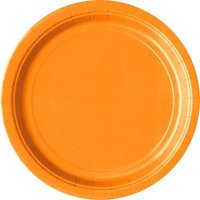 Partyteller orange, 23 cm groß, 8 Einwegteller für viele Zwecke Partyteller orange, 23 cm groß, 8 Einwegteller für viele Zwecke von Unique